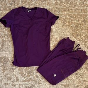 Butter-Soft Purple Scrub Set